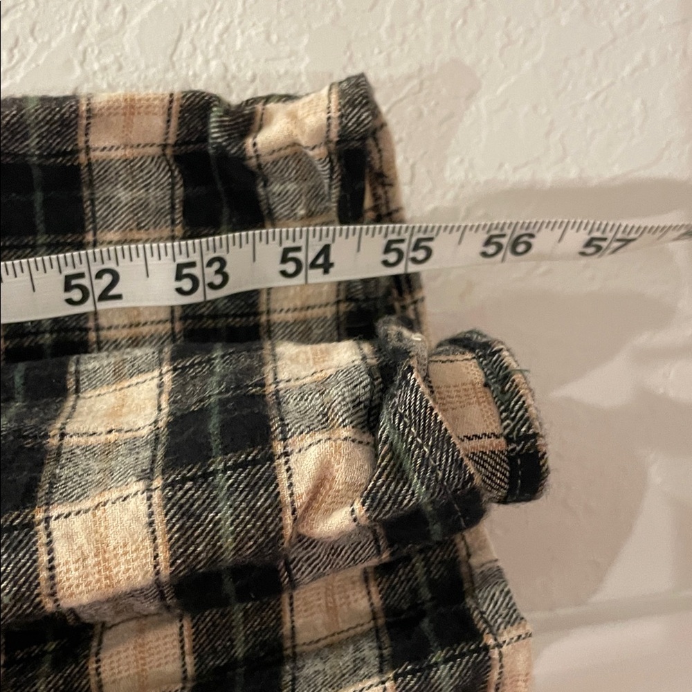 Boutique Jumpsuit Medium Oversized in Soft Brushed Plaid Overalls Wide Leg Kori - Picture 6 of 6